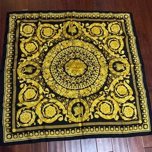 Versace barocco print silk foulard